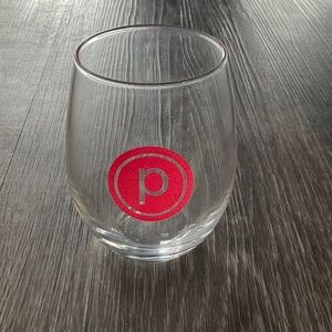 Clear Wine Glass with Pure Barre Logo